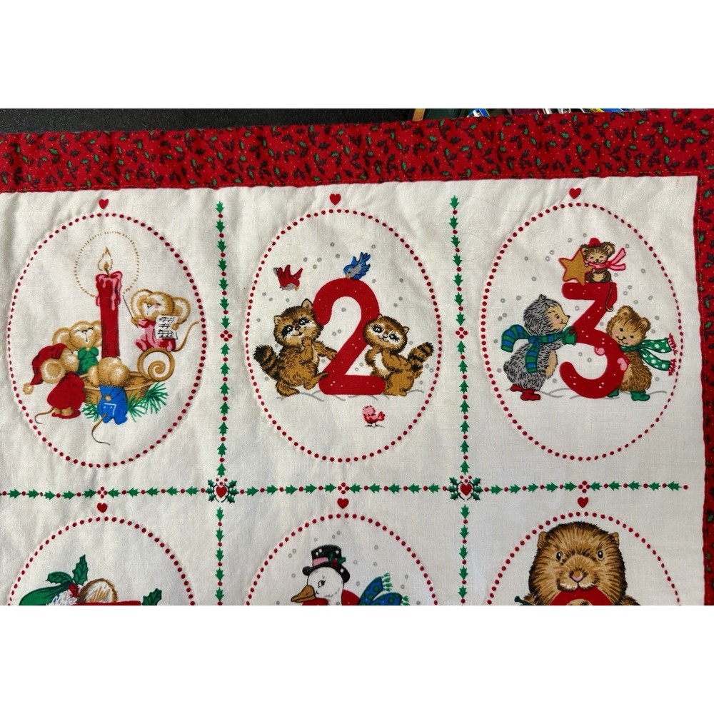 Wamsutta OTC Hallmark Cards December Christmas Fabric Quilt Santa Claus